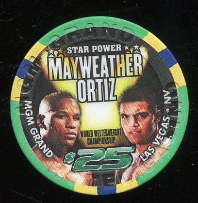 $25 MGM Grand Mayweather vs Ortiz Star Power Sept 17th 2011 Boxing