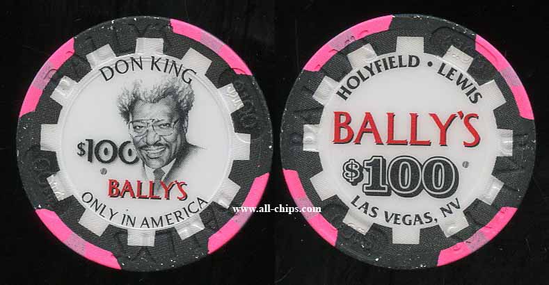$100 Ballys Don King Holyfield vs Lewis Only in America Boxing
