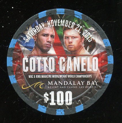 $100 Mandalay Bay Cotto vs Canelo Nov 21st 2015 Boxing 