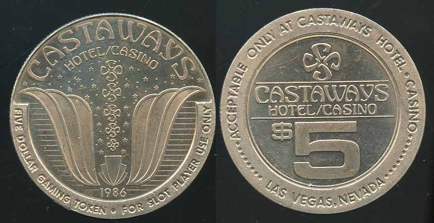 $5 Castaways Slot Token 1986