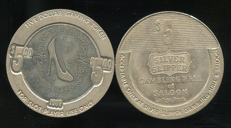 $5 Silver Slipper Slot Token 1968