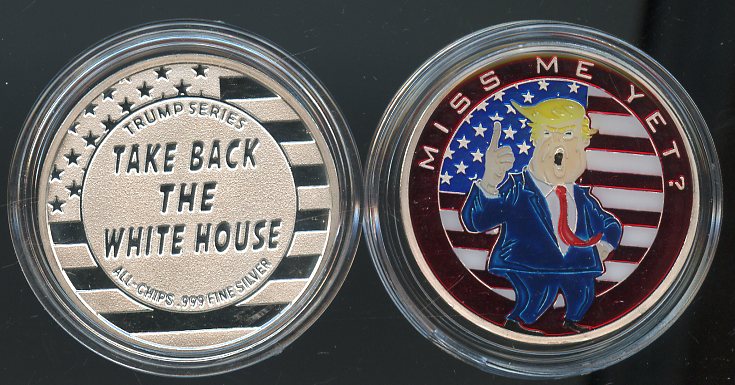 1 OZ Trump Series Take Back the White House. Miss Me Yet? Full Enamel .999 Fine Silver Proof 