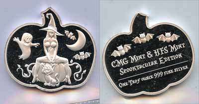 CMGand HFS Spooktacular Edition #32/76 1 troy oz. of .999Fine Silver