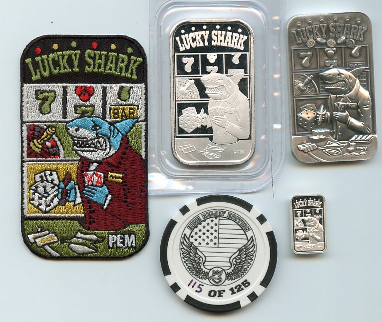 1-OZ + 2-OZ ++ Lucky Shark Postal Express Mint find Silver bars