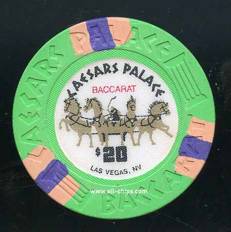 $20 Caesars Palace 9th issue Baccarat 