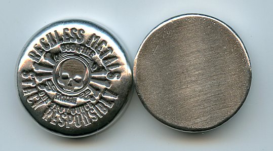 1 OZ. STACK RESPONSIBLY Reckless Metals 2023 1 troy oz. .999 Fine Silver