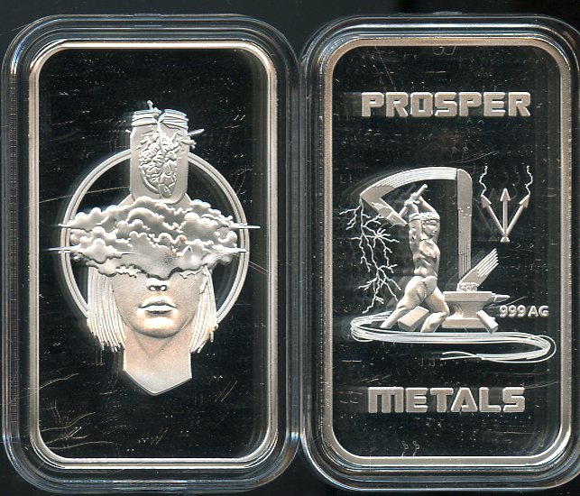 1 OZ. Wo-Man Prosper Metals Proof .999 Fine Silver