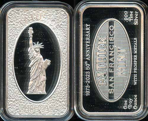 1 OZ Prosper Metals Patrick Mint Statue of Liberty Proof .999 Fine silver