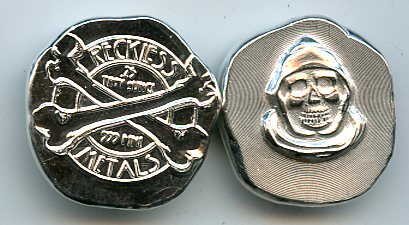 1/4 oz. Reckless Metals Savage Reaper Las Vegas Coin Show only .999 Fine Silver
