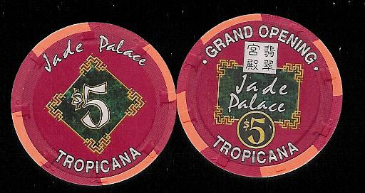 TRO-5c $5 Tropicana Grand Opening Jade Palace