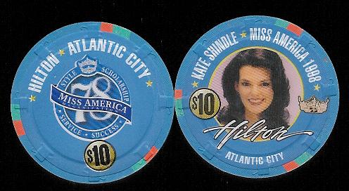 HAC-10b $10 1998 Hilton Miss America Kate Shandle 