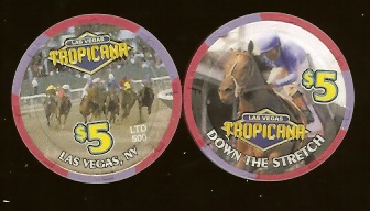 $5 Tropicana Down the Stretch Horse race LTD 500 