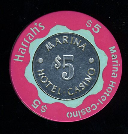 HAR-5 $5 Harrahs Marina 1st issue