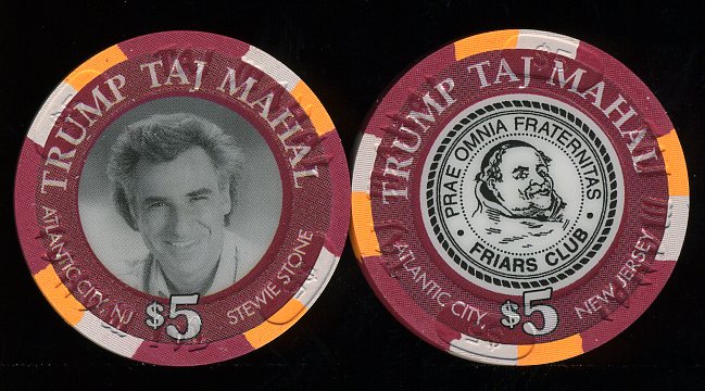 TAJ-5ac $5 Taj Mahal Friars Club Stewie Stone