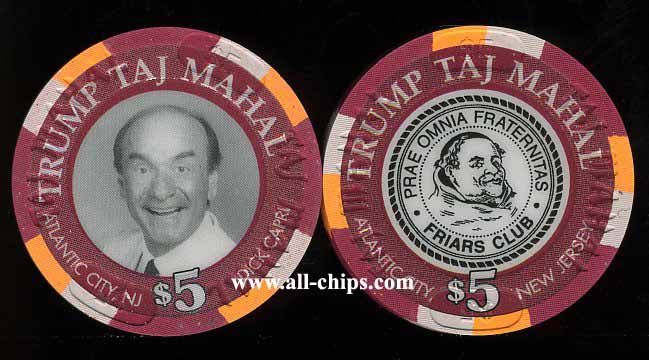 TAJ-5ab $5 Taj Mahal Friars Club Dick Capri