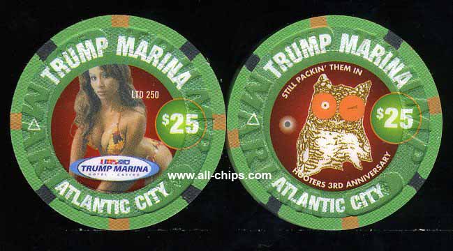 MAR-25m $25 Trump Marina Hooters 3rd Anniversary