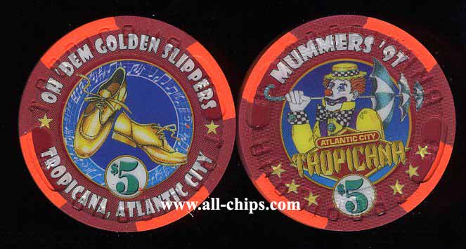 TRO-5h $5 Tropicana Mummers 1997 Oh dem Golden Slippers
