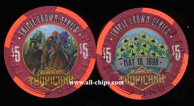 TRO-5n $5 Tropicana Triple Crown Series Preakness May 16, 1998  Black Eyed Susans