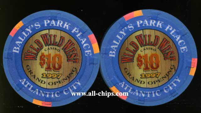 BPP-10 $10 Ballys Park Place Wild Wild West Grand Opening 1997
