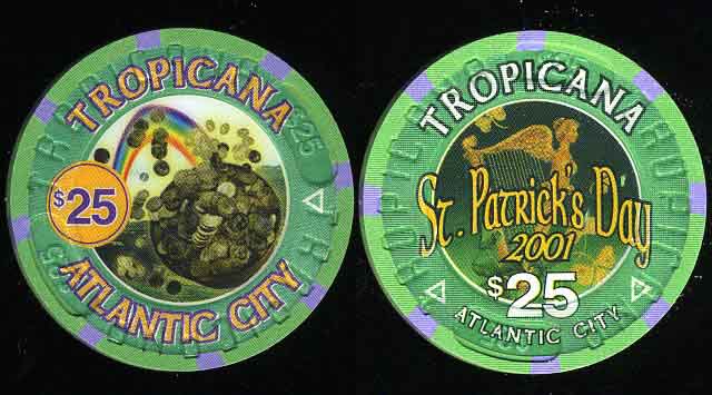TRO-25e $25 Tropicana ST. Patricks Day 2001 LTD 300