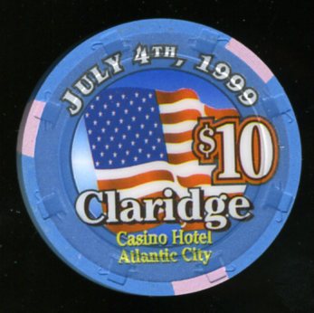 CLA-10a $10 Claridge 4th of July 1999