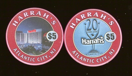 HAR-5k $5 Harrahs 20 Years 1980-2000