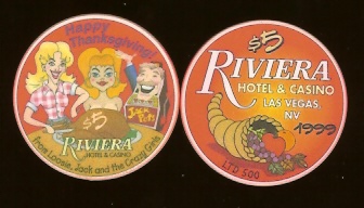 $5 Riviera Thanksgiving 1999 from Loosie , Jack and the Crazy Girls LTD 500 