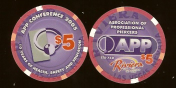 $5 Riviera  Association of Professional Piercers APP Conference 2005 LTD 750
