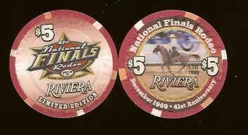 $5 Riviera Rodeo Finals 41st national DEC. 1999 LTD 1000 