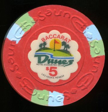 $5 Dunes 16th issue Oversized Baccarat 