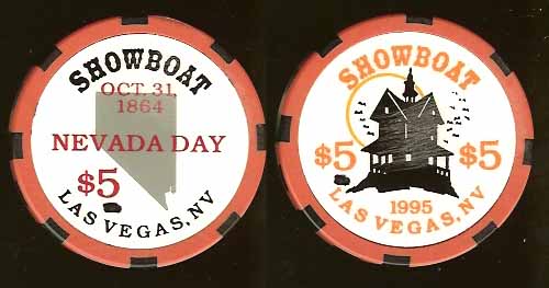 $5 Showboat Halloween 1995 / Nevada Day OCT. 31st 1864