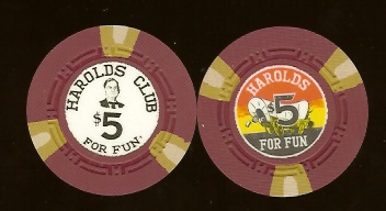 $5 Harolds Club For Fun Uncirculated