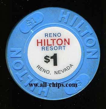 $1 Hilton Reno 1st issue 1992 Medium Blue