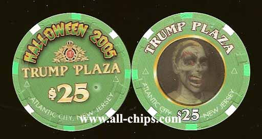 TPP-25o $25 Trump Plaza Halloween 2005 Hologram chip