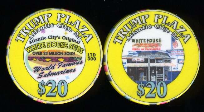 TPP-20c $20 Trump Plaza White House Subs 