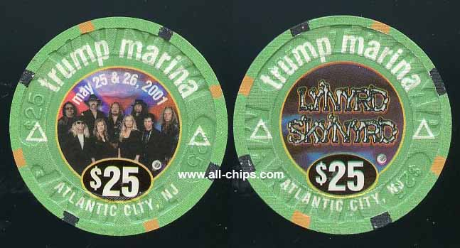 MAR-25c $25 Trump Marina Lynyrd Skynyrd May 25 & 26 2001