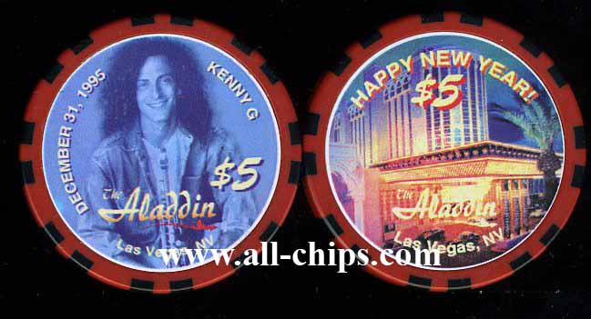 $5 Aladdin Happy New year 1995 Kenny G
