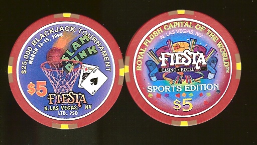 $5 Fiesta Sports Edition 1998 Slam Dunk $25,000 BlackJack Tournament