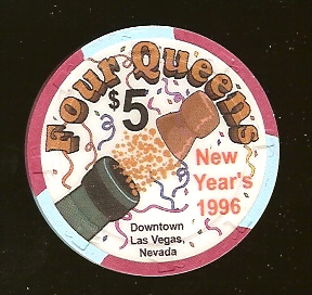 $5 Four Queens Happy New Year 1996