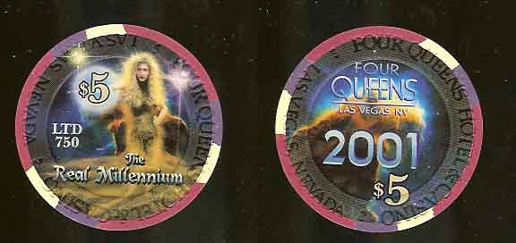 $5 Four Queens Real Millennium 2001