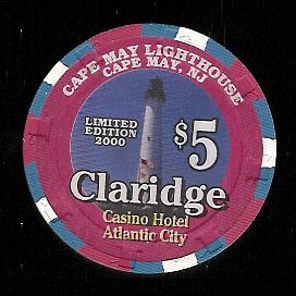 CLA-5ah $5 Claridge Cape May Lighthouse Cape May NJ