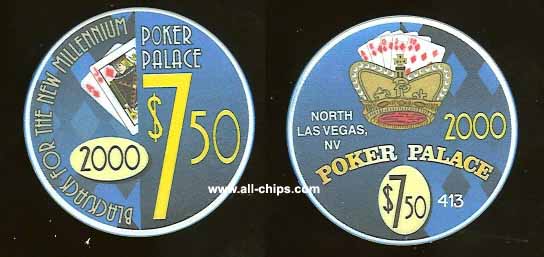 $7.50 Poker Palace Millennium BlackJack Chip Numbered