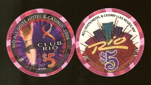 $5 RIO Club RIO Numbered Chip