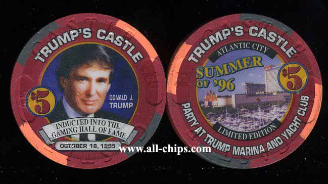 CAS-5y $5 Trump Castle Inducted into the Gaming Hall of Fame OCT. 181995