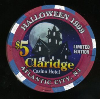 CLA-5w $5 Claridge Halloween 1999 Haunted House
