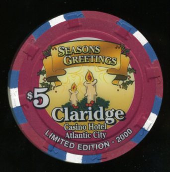 CLA-5an $5 Claridge Seasons Greetings 2000