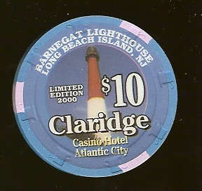 CLA-10l $10 Claridge Barnegat Lighthouse Long Beach Island NJ