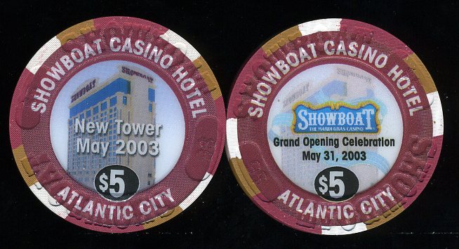 SHO-5d $5 Showboat New Tower May 2003