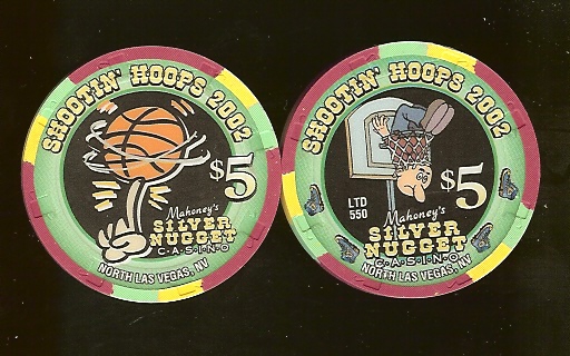 $5 Mahoneys Silver Nugget Shootin Hoops Play Offs 2002 