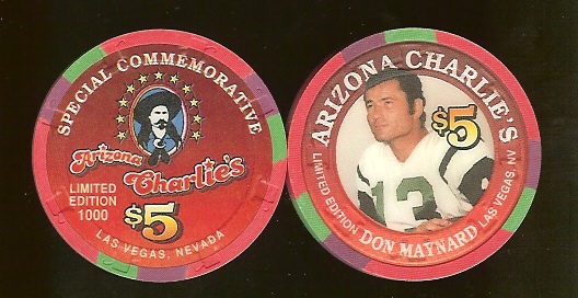 $5 Arizona Charlie's Don Maynard Full shot Football